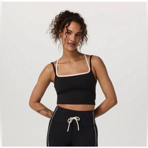 Vuori Tops - Vuori Black and White daily layered Tank